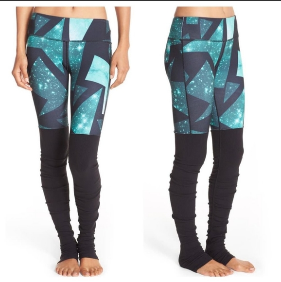 ALO Yoga Pants & Jumpsuits Alo Yoga Green Galaxy Print Goddess Leggings Xs Poshmark